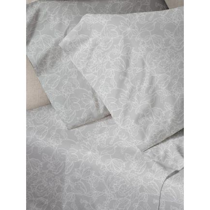 Παπλωματοθήκη Μονή Menta Εμπριμέ 020 Grey (170x250) Sunshine