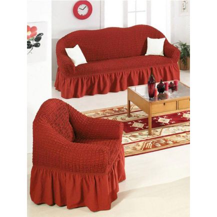 Κάλυμμα σαλονιού Γκοφρέ Brick (σετ 3 τεμαχίων) Sunshine