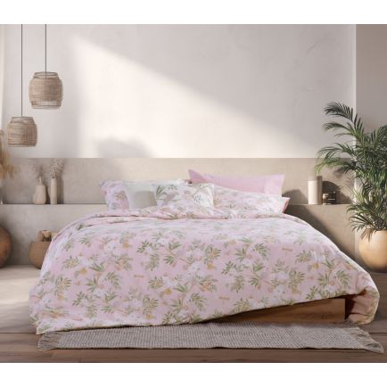 Σετ Σεντόνια Υπέρδιπλα Με Λάστιχο (160x200+35) Dreamel Pink Nef-Nef