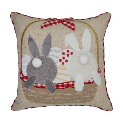 Μαξιλαροθήκη Πασχαλινή (45x45) Με Κέντημα 0809 Ilis Home