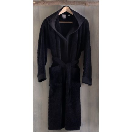 Μπουρνούζι AMADEUS ΡΥΘΜΟΣ με κουκούλα Μαύρο