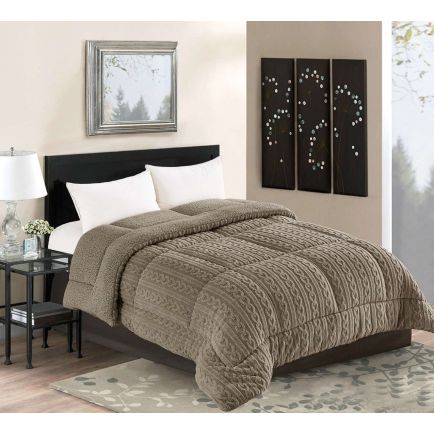 Κουβερτοπάπλωμα Braid Καφέ Silk Fashion