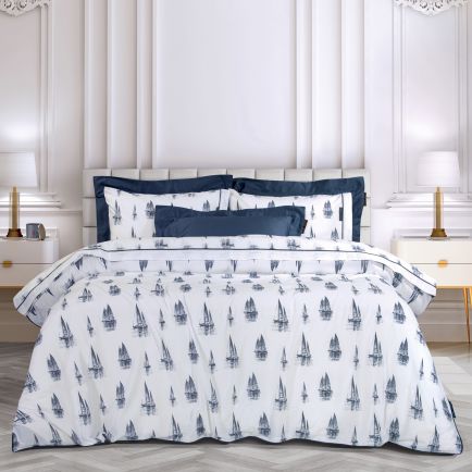 GREENWICH POLO CLUB ΣΕΤ ΣΕΝΤΟΝΙΑ ΥΠΕΡΔΙΠΛΑ ESSENTIAL 2183 ΛΕΥΚΟ, ΜΠΛΕ