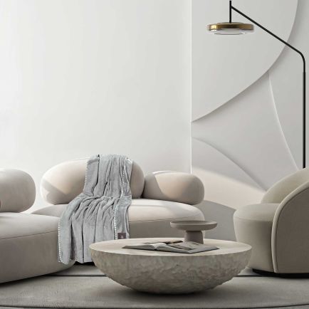 GREENWICH POLO CLUB ΚΟΥΒΕΡΤΑ ΚΑΝΑΠΕ FLEECE 130Χ170 ESSENTIAL 4439 GREY