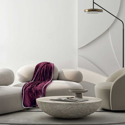 GREENWICH POLO CLUB ΚΟΥΒΕΡΤΑ ΚΑΝΑΠΕ FLEECE 130Χ170 ESSENTIAL 4440 BORDEAUX