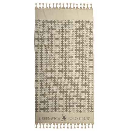GREENWICH POLO CLUB ΠΕΤΣΕΤΑ-ΠΑΡΕΟ 90Χ170 4057 BEIGE, BLACK