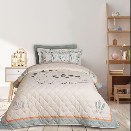 DAS KIDS ΚΟΥΒΕΡΛΙ ΜΟΝΟ 4879 ΓΚΡΙ, ΠΡΑΣΙΝΟ, ΣΟΜΟΝ