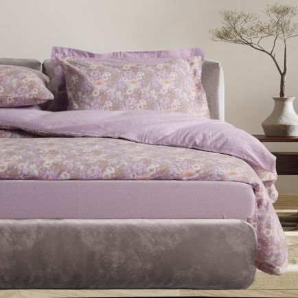 DAS HOME ΣΕΤ ΠΑΠΛΩΜΑΤΟΘΗΚΗ ΥΠΕΡΔΙΠΛΗ HAPPY FLANNEL 9682 GREY, LILAC
