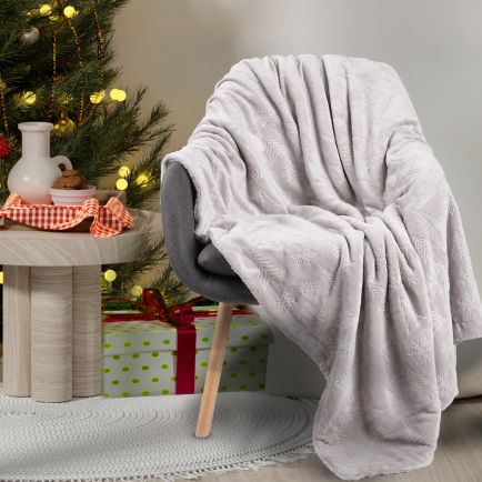 DAS HOME ΚΟΥΒΕΡΤΑ FLEECE 130Χ170 CHRISTMAS 1373 GREY