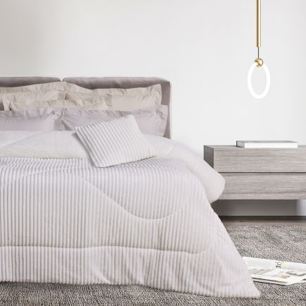 DAS HOME ΚΟΥΒΕΡΤΟΠΑΠΛΩΜΑ SHERPA ΜΟΝΟ 1364 WHITE