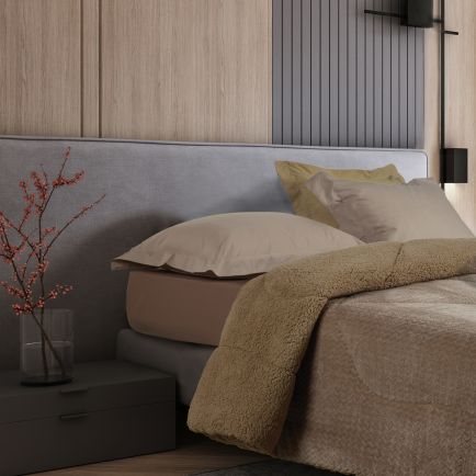 DAS HOME ΚΟΥΒΕΡΤΟΠΑΠΛΩΜΑ SHERPA ΥΠΕΡΔΙΠΛΟ 1367 TAUPE