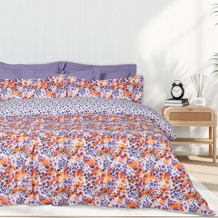 DAS HOME ΣΕΤ ΣΕΝΤΟΝΙΑ ΜΟΝΑ ΜΕ ΛΑΣΤΙΧΟ CASUAL 5430 ORANGE, PURPLE