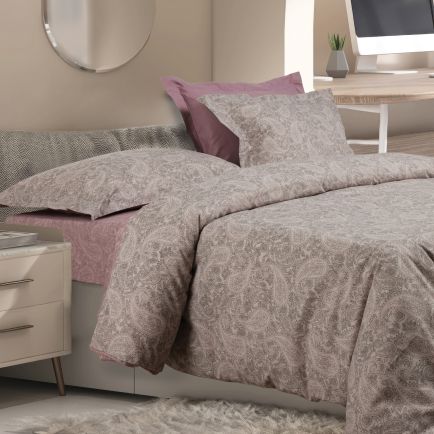 DAS HOME ΣΕΤ ΣΕΝΤΟΝΙΑ ΥΠΕΡΔΙΠΛΑ ΜΕ ΛΑΣΤΙΧΟ CASUAL 5438 GREY, LILAC