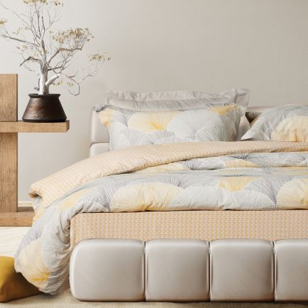 DAS HOME ΣΕΤ ΣΕΝΤΟΝΙΑ ΥΠΕΡΔΙΠΛΑ HAPPY 9685 GREY, OCHRE