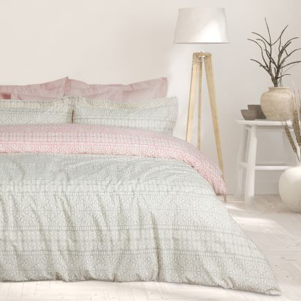 DAS HOME ΣΕΤ ΣΕΝΤΟΝΙΑ KING HAPPY 9674 GREY, ROSE