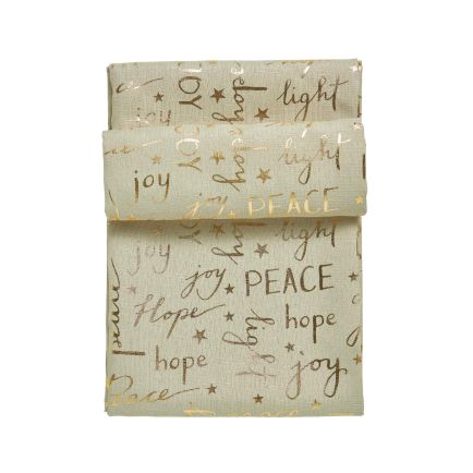 DAS HOME CHRISTMAS ΤΡΑΠΕΖΟΜΑΝΤΗΛΟ 140Χ180 0715 ΜΠΕΖ, ΧΡΥΣΟ