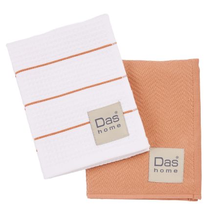 DAS HOME ΣΕΤ ΠΟΤΗΡΟΠΑΝΑ 2ΤΜΧ 30Χ50 0831 TERACOTTA, WHITE