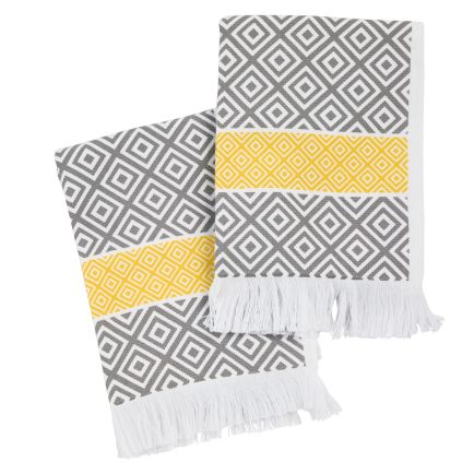 DAS HOME ΣΕΤ ΠΟΤΗΡΟΠΑΝΑ 2ΤΜΧ 30Χ50 0895 GREY, YELLOW