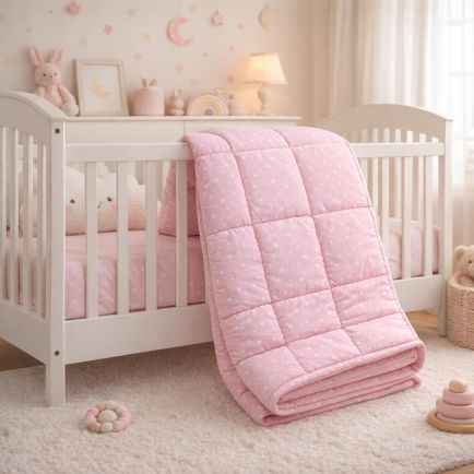 Βρεφικό Βαμβακερό Πάπλωμα Κούνιας (110x140) Paradise Pink Astron Italy