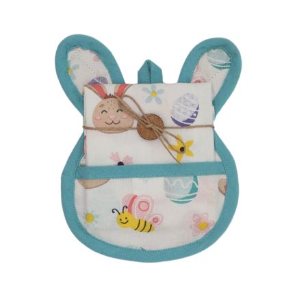 Πασχαλινό Σετ 2 Τεμαχίων Με Πιάστρα και Ποτηρόπανο 78905 Ilis Home