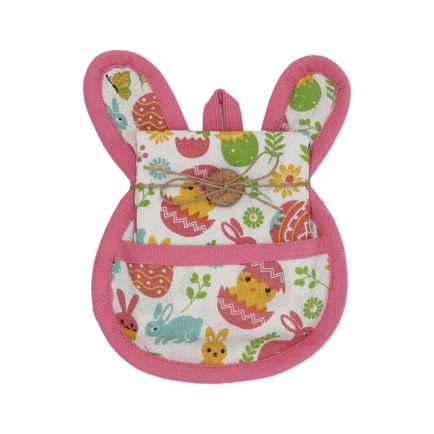 Πασχαλινό Σετ 2 Τεμαχίων Με Πιάστρα και Ποτηρόπανο 79812 Ilis Home