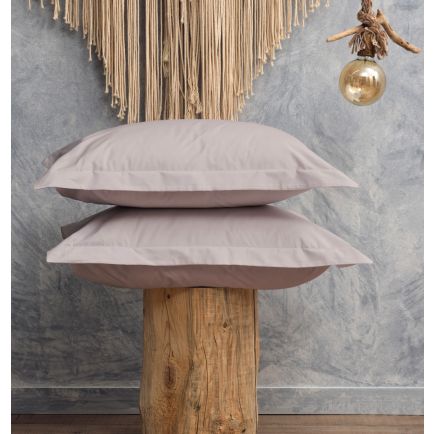 Μαξιλαροθήκες Βαμβακερές 200TC Μονόχρωμες (50x70+5 Oxford) Melody Cokitex - Grey