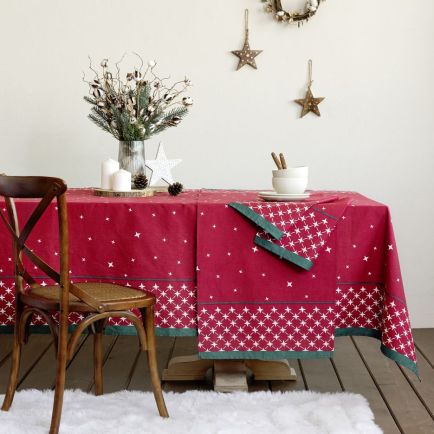 Τραπεζομάντηλο Βαμβακερό Χριστουγεννιάτικο Neva (150x190) Nima