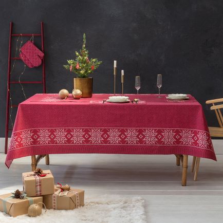 Τραπεζομάντηλο Βαμβακερό Χριστουγεννιάτικο Christmas Time (150x220) Nima