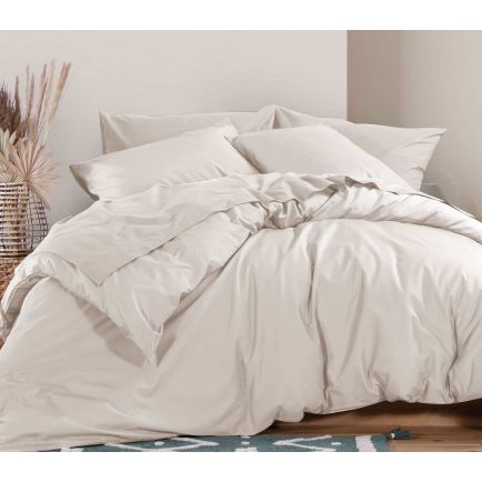 Παπλωματοθήκη Βαμβακερή Μονή 160x240 Basic-22 Nef-Nef Κρεμ