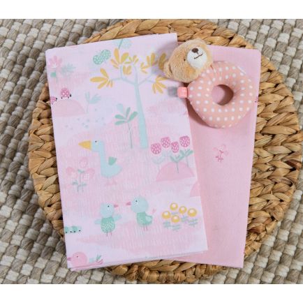 Σετ Σεντόνια Λίκνου (70x120) Spring Happiness Pink Nef-Nef