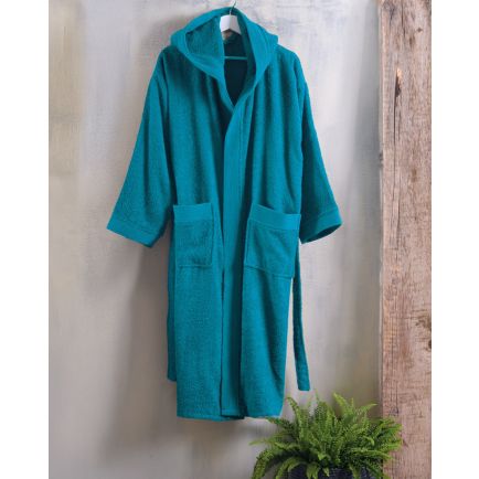 Μπουρνούζι AMADEUS ΡΥΘΜΟΣ με κουκούλα Τιρκουάζ