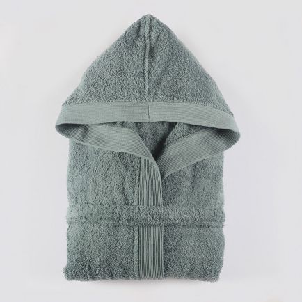 Μπουρνούζι AMADEUS ΡΥΘΜΟΣ με κουκούλα Γκριζοπράσινο