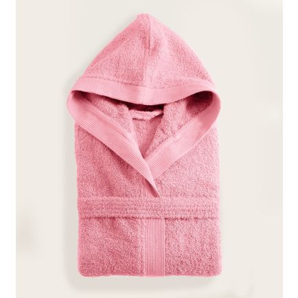 Μπουρνούζι AMADEUS ΡΥΘΜΟΣ με κουκούλα Ροζ