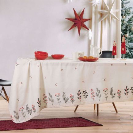 Τραπεζομάντηλο Χριστουγεννιάτικο Aspen Ecru (140x180) Nef-Nef