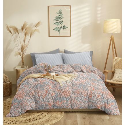 Σετ Σεντόνια Διπλά (205x260) Marta Blot Apricot Cokitex