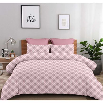 Σετ Σεντόνια Υπέρδιπλα (245x260) Dusty Rose Claudia Άστρον
