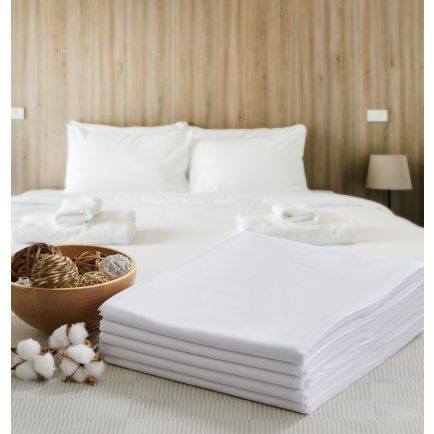 Σεντόνι Ξενοδοχείου Λευκό Αθηνά Polycotton 160TC Get Cozy Home