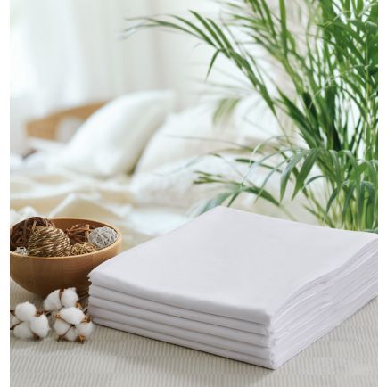 Μαξιλαροθήκη Ξενοδοχείου Λευκή 50x70 Ερμής Polycotton 144TC Get Cozy Home
