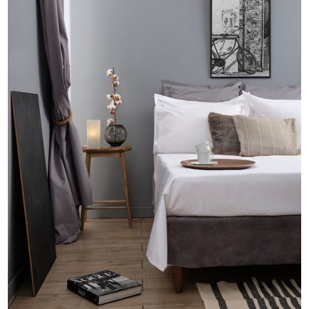 Παπλωματοθήκη Ξενοδοχείου Λευκή Coki Cotton Percale 200TC Cokitex