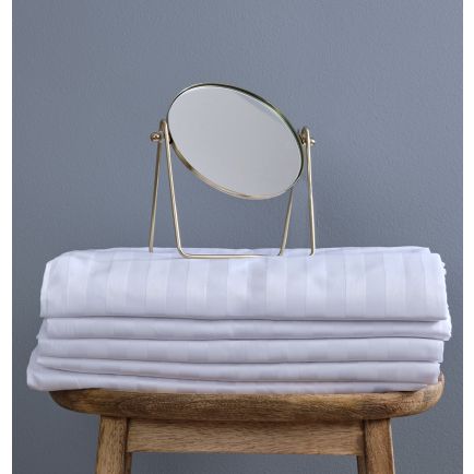 Παπλωματοθήκη Ξενοδοχείου Λευκή Sense Cotton Satin Ρίγα 2 cm 240TC Cokitex