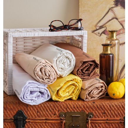 Σεντόνια Μονόχρωμα Angel Cokitex Μπεζ Αποχρώσεις