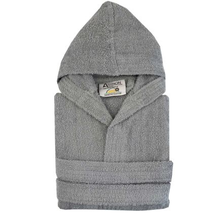 Παιδικό Βαμβακερό Μπουρνούζι 8-10 ετών Grey Astron Italy