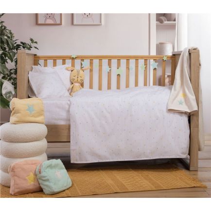 Σετ Σεντόνια Κούνιας (120x170) Happy Off White Nef-Nef