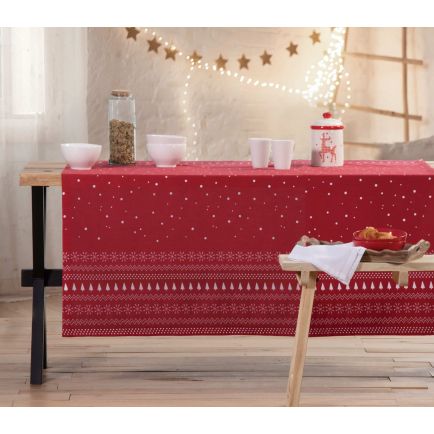 Τραπεζομάντηλο Βαμβακερό Χριστουγεννιάτικο Hope (140x140) Nef-Nef