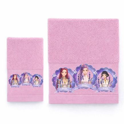 Πετσέτες Παιδικές Βαμβακερές Σετ 2 Τεμαχίων (30x50 + 70x140) Girls Band Astron Italy