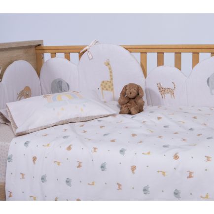 Σετ Σεντόνια Κούνιας (120x170) Jungle In Motion Ecru Nef-Nef