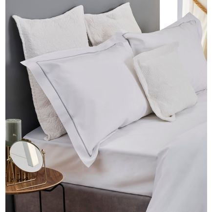 Μαξιλαροθήκη Ξενοδοχείου Λευκή 50x70 Kali Cotton 300TC Cokitex