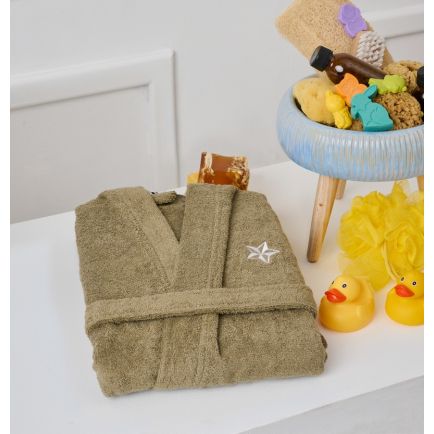 Μπουρνούζι Παιδικό Beauty Line Με Κουκούλα Khaki Army Cokitex