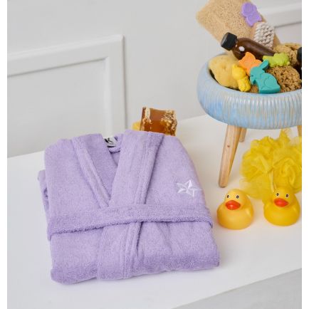 Μπουρνούζι Παιδικό Beauty Line Με Κουκούλα Levander Cokitex