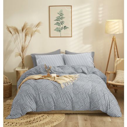 Σετ Σεντόνια Διπλά (205x260) Marta Marty Grey Cokitex